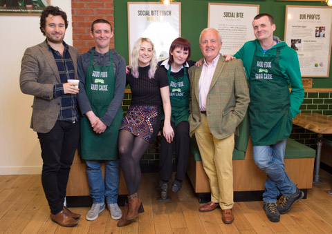 Josh Littlejohn (far left) and John Watson OBE (second from right)